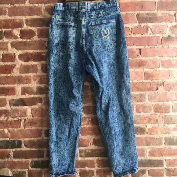 VTG PS Gitano Acid Wash Mom Jeans Size 16 100% Cotton - Picture 3 of 7